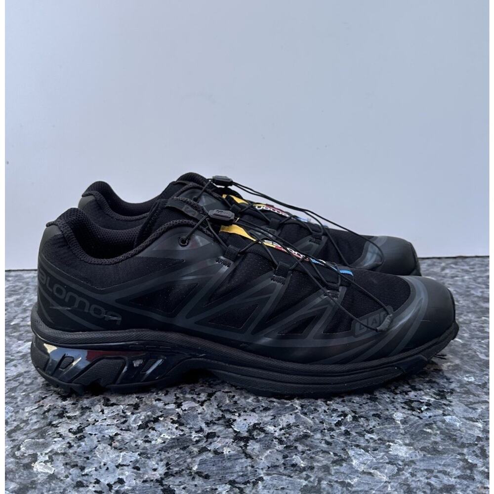 Salomon XT 6 Black Men's Hiking Trail Running Shoes US 13 Medium MPN 410866